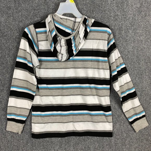 American Breed Henley Shirt 14/16 Boys Hoodie Striped Polyester Blend A2 - Picture 6 of 7